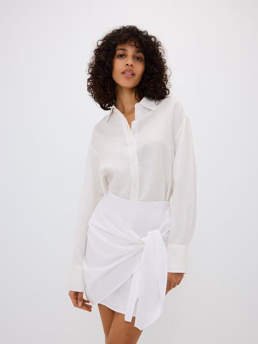 Mini Skirt With Tie Detail