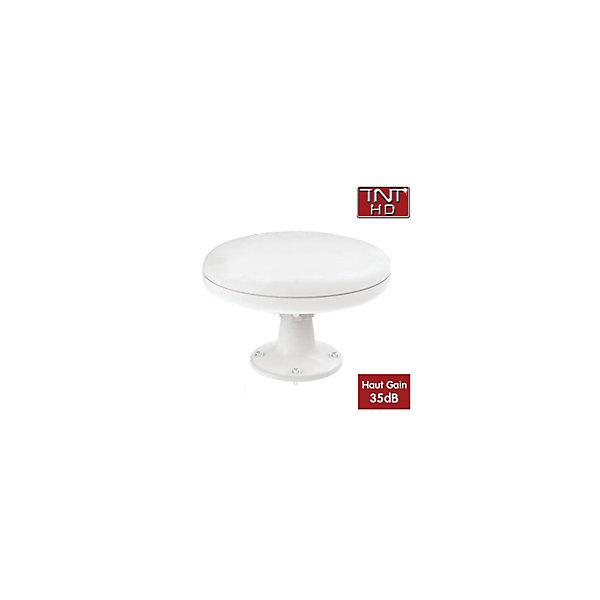 Antenne TNT Omnidirectionnelle 360 Bateau Camping Car   AMPLI 12V - Gain 35dB ANTARION
