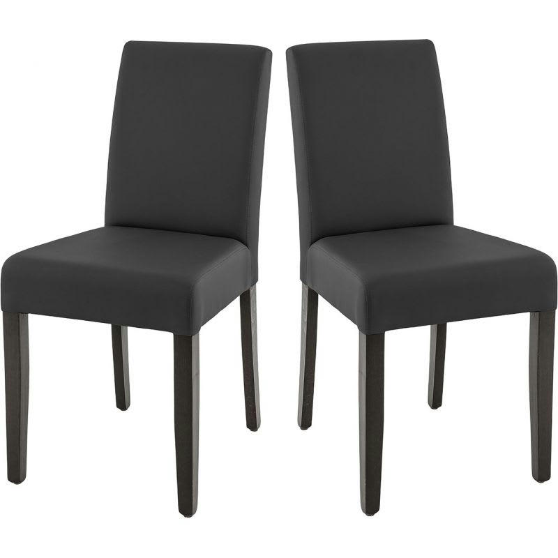 CLINTON - Chaise (lot de 2) structure en hêtre noir