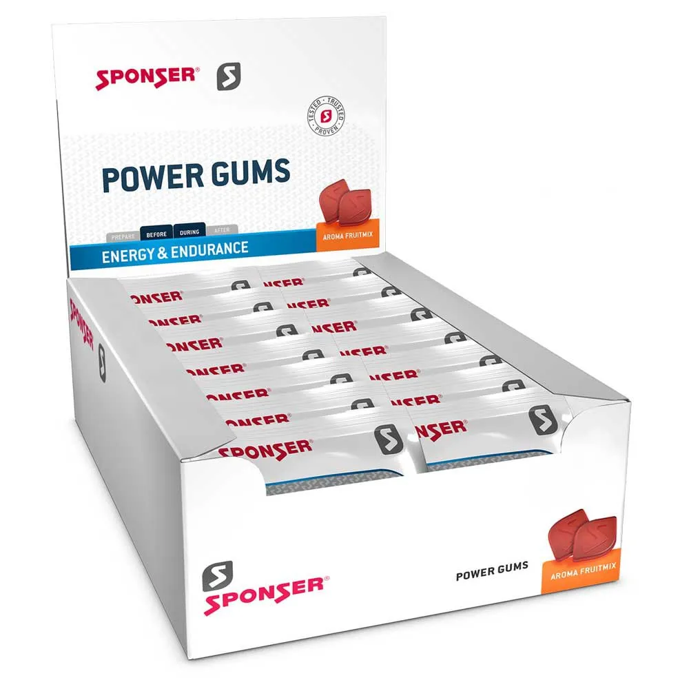 Sponser Sport Food Power Gums Energy Gummies Box fruit mix 75g 20 units