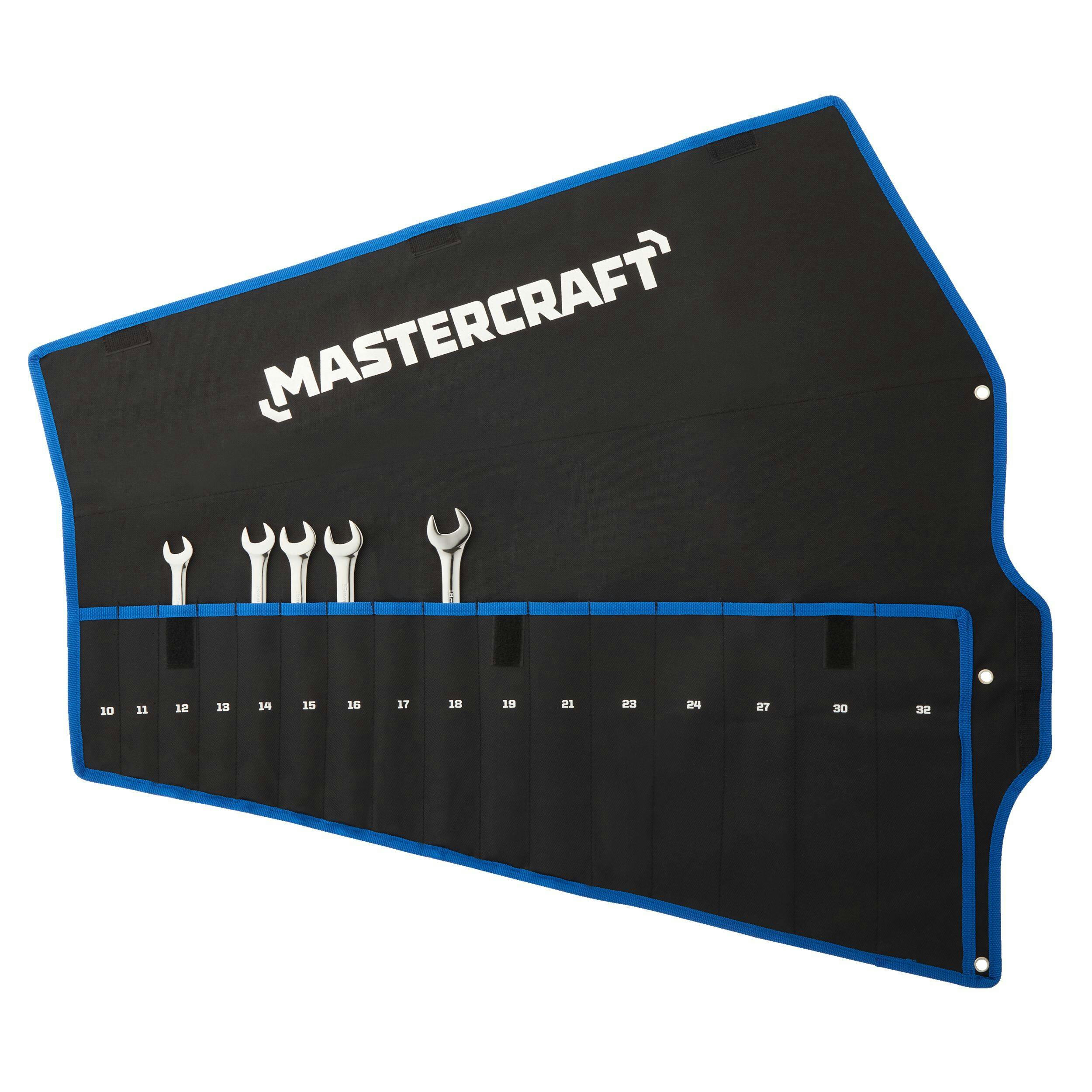 Mastercraft Metric Wrench Roll, 16 Pockets