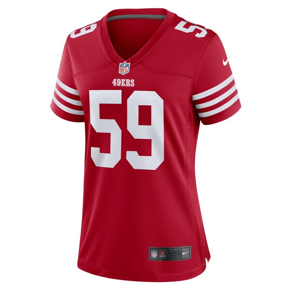 De'Vondre Campbell San Francisco 49ers Nike Women's Team Game Jersey -  Scarlet