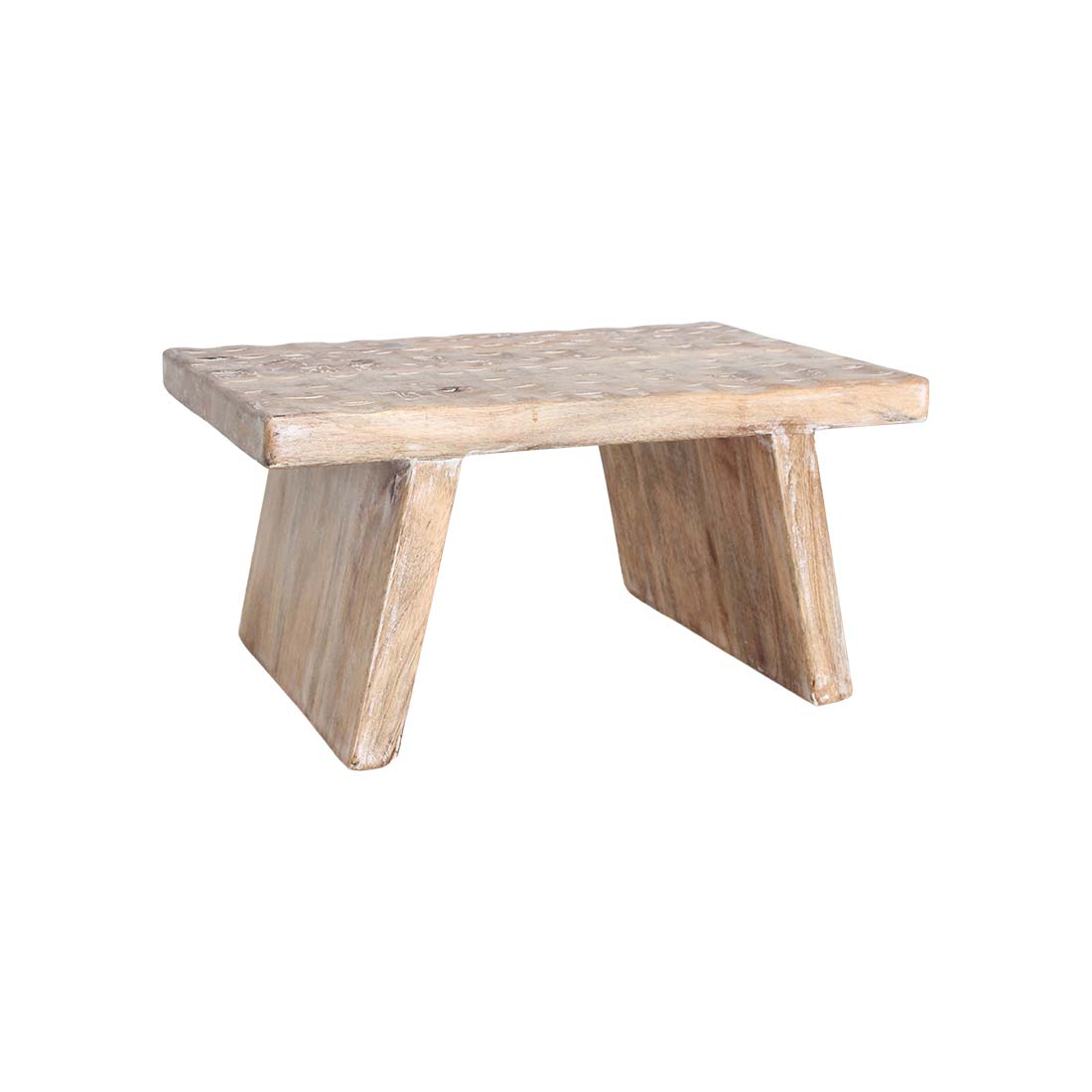 Raw materials krukje chiseled top - naturel - 40x25x20 cm
