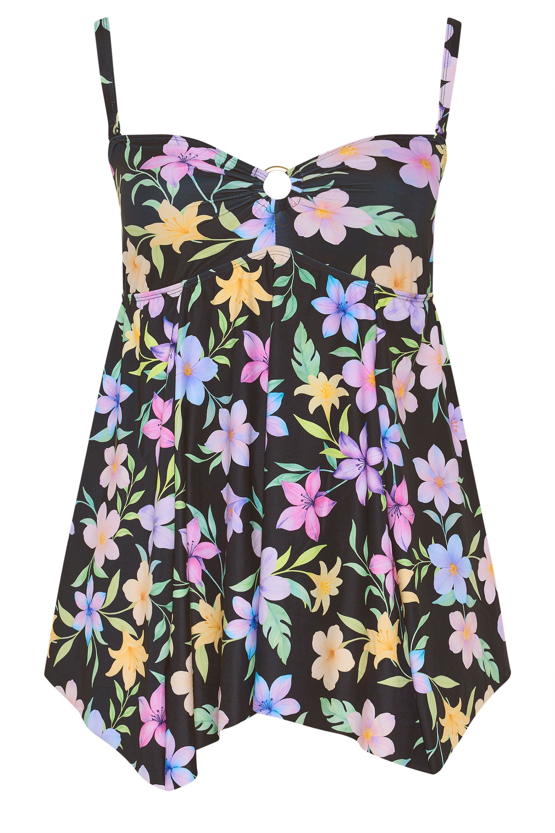 Yours Floral Bandeau Swim Dress