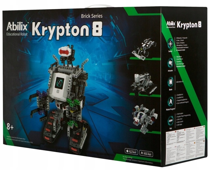 Abilix KRYPTON 8 klocki programowalne sterowane smartfonem nauka robotyki