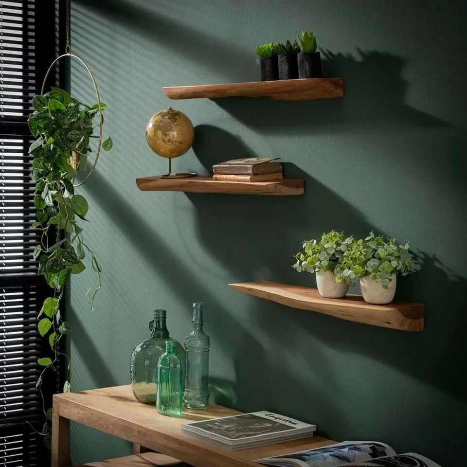 Fraaai - Woody wandplank set van drie