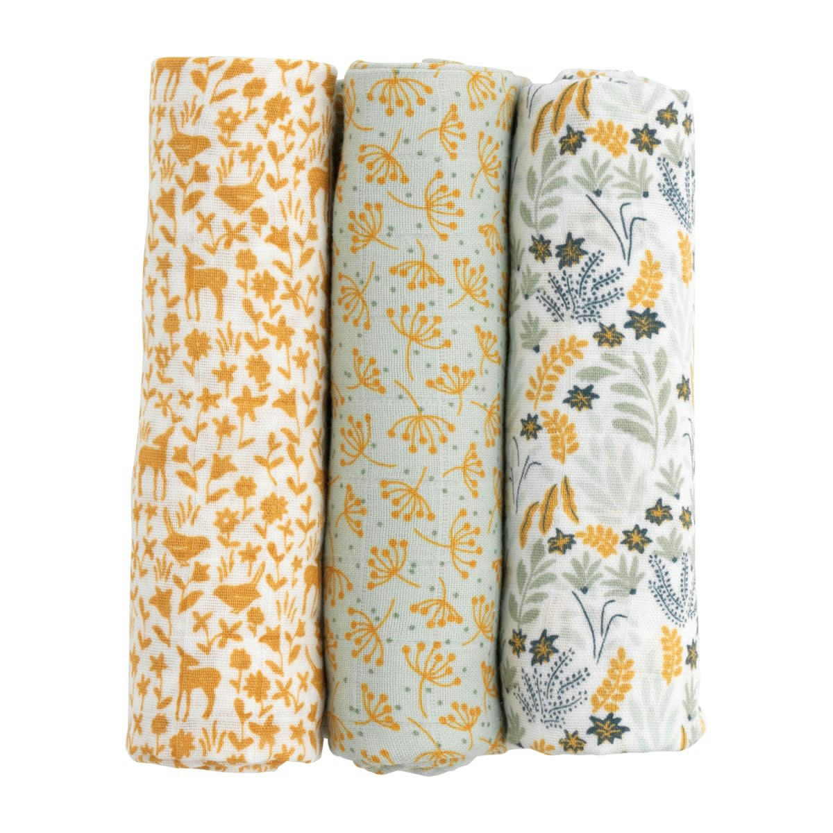 PROMENONS NOUS - Langes bio 70x70cm en coton blanc