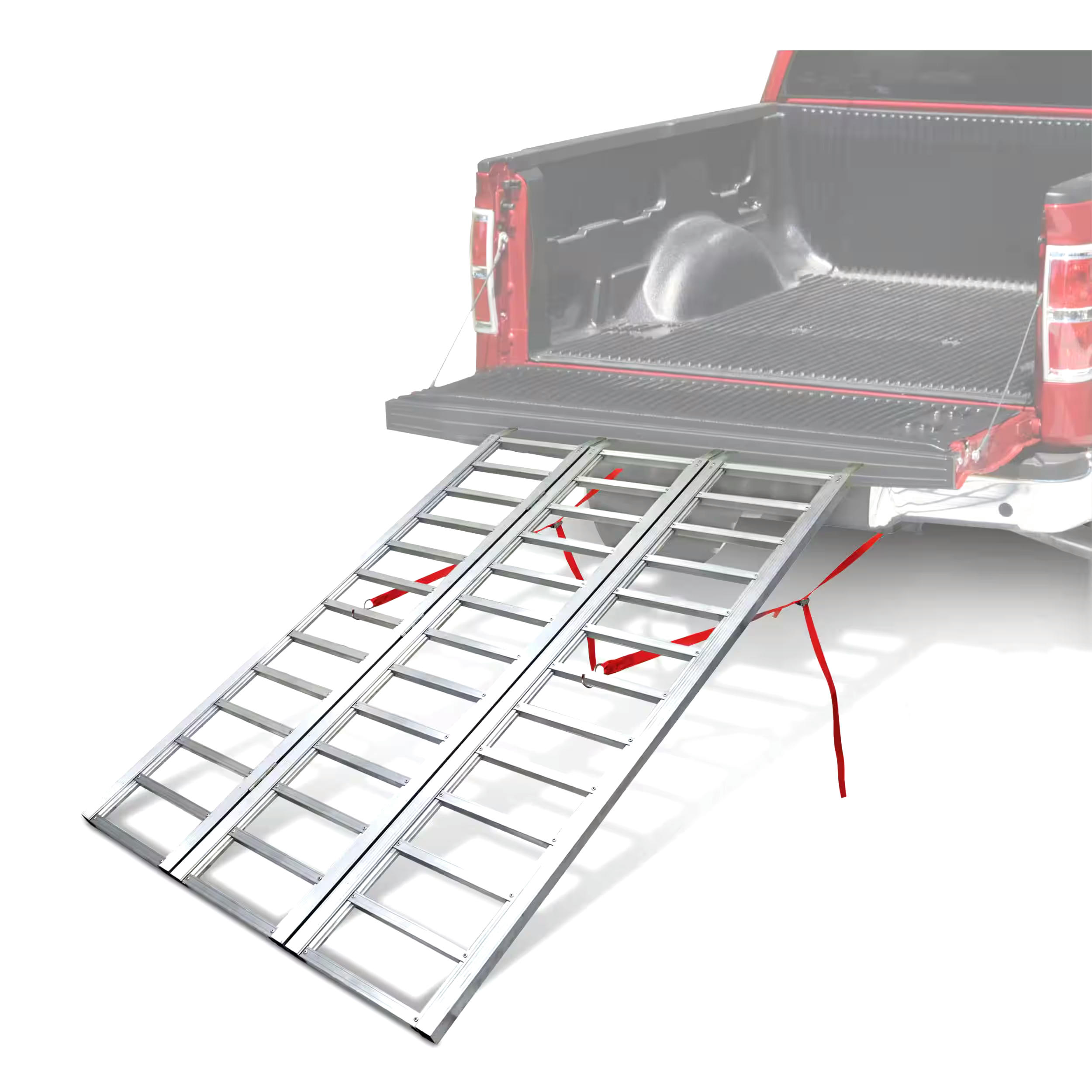 Aluminum Tri-Panel Loading Ramp w/ Adjustable Straps, 77 x 50-in, 1500-lb
