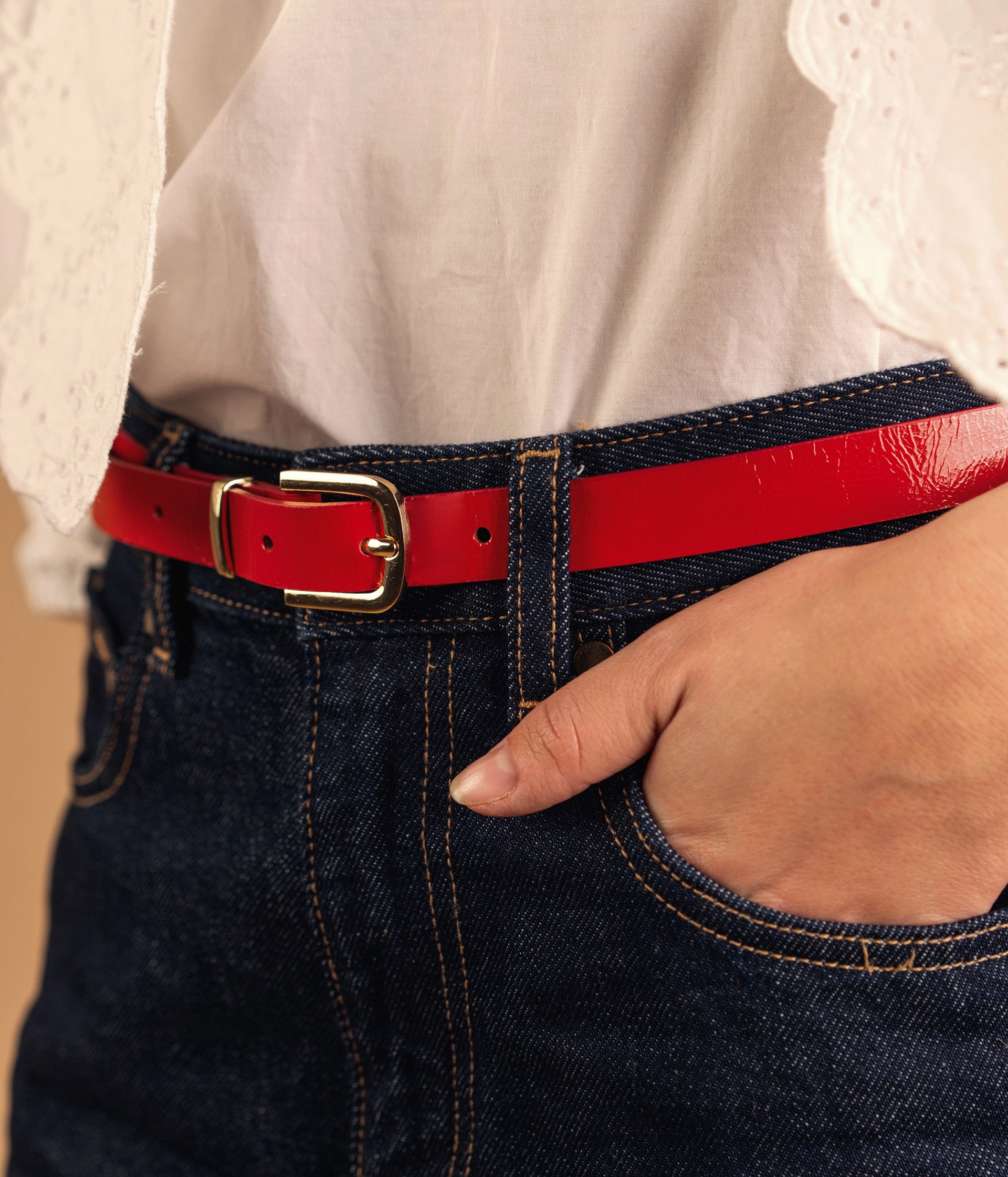 Ceinture Hortense coquelicot