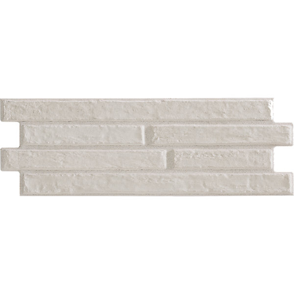Carrelage Mural Intérieur/ExtérieurGrès cérame Premium 15x45 cm Amsterdam White Rectangulaire Effet Brique