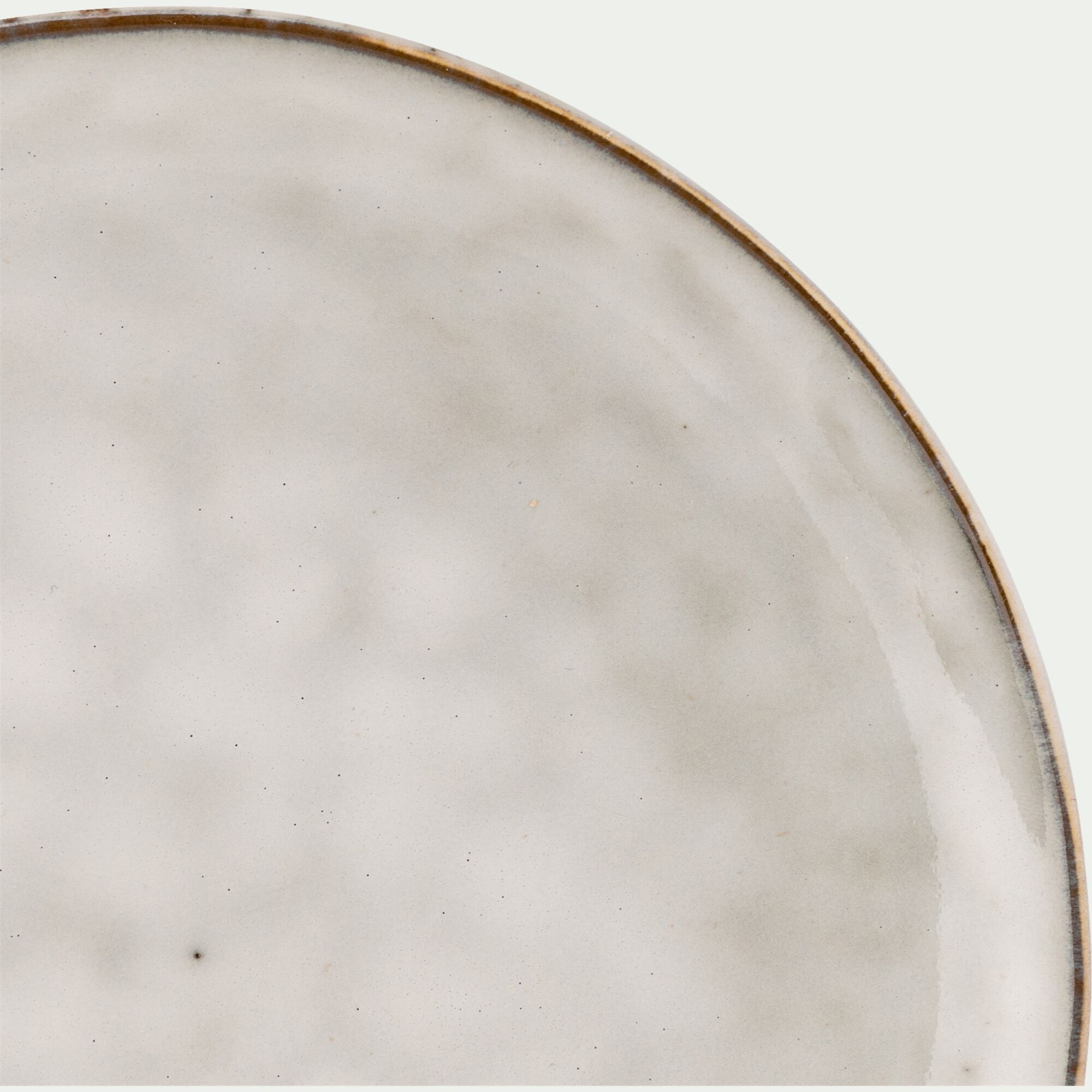 EDEN - Assiette à dessert en grès D20,5cm - beige roucas