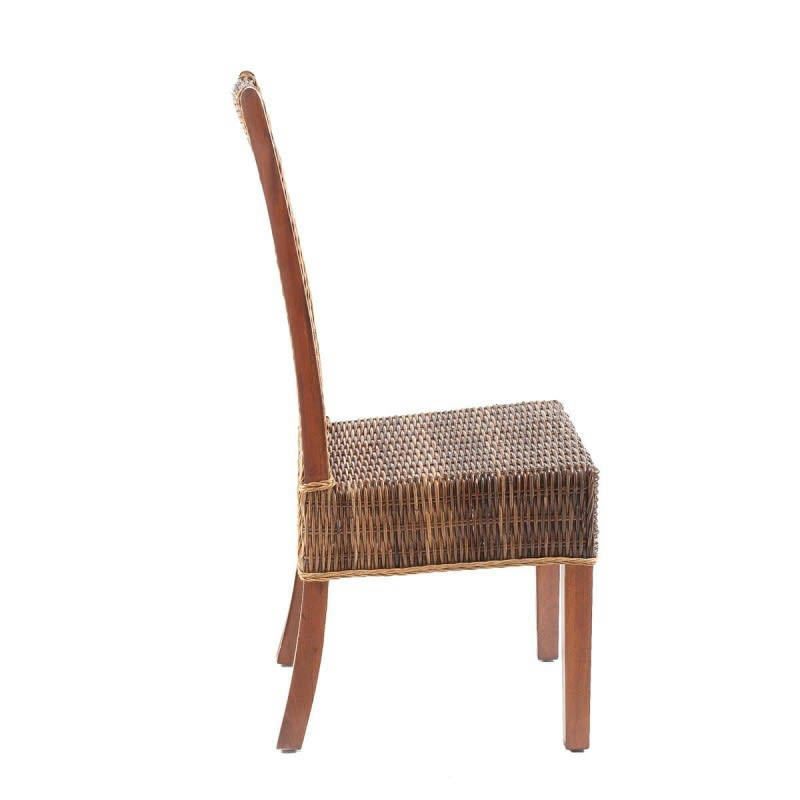 ZONZA - chaise en rotin tressée marron