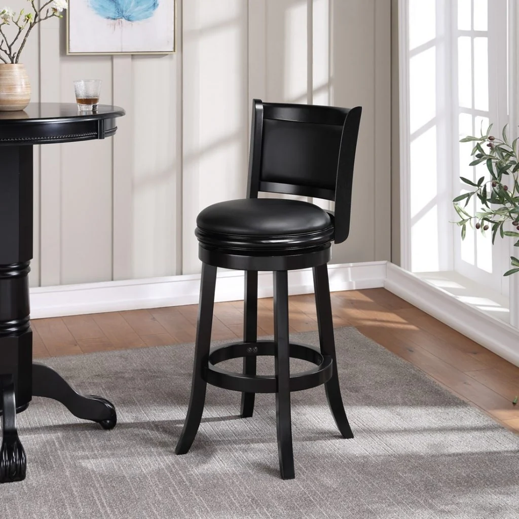 Augusta Wood Indoor Swivel Barstool