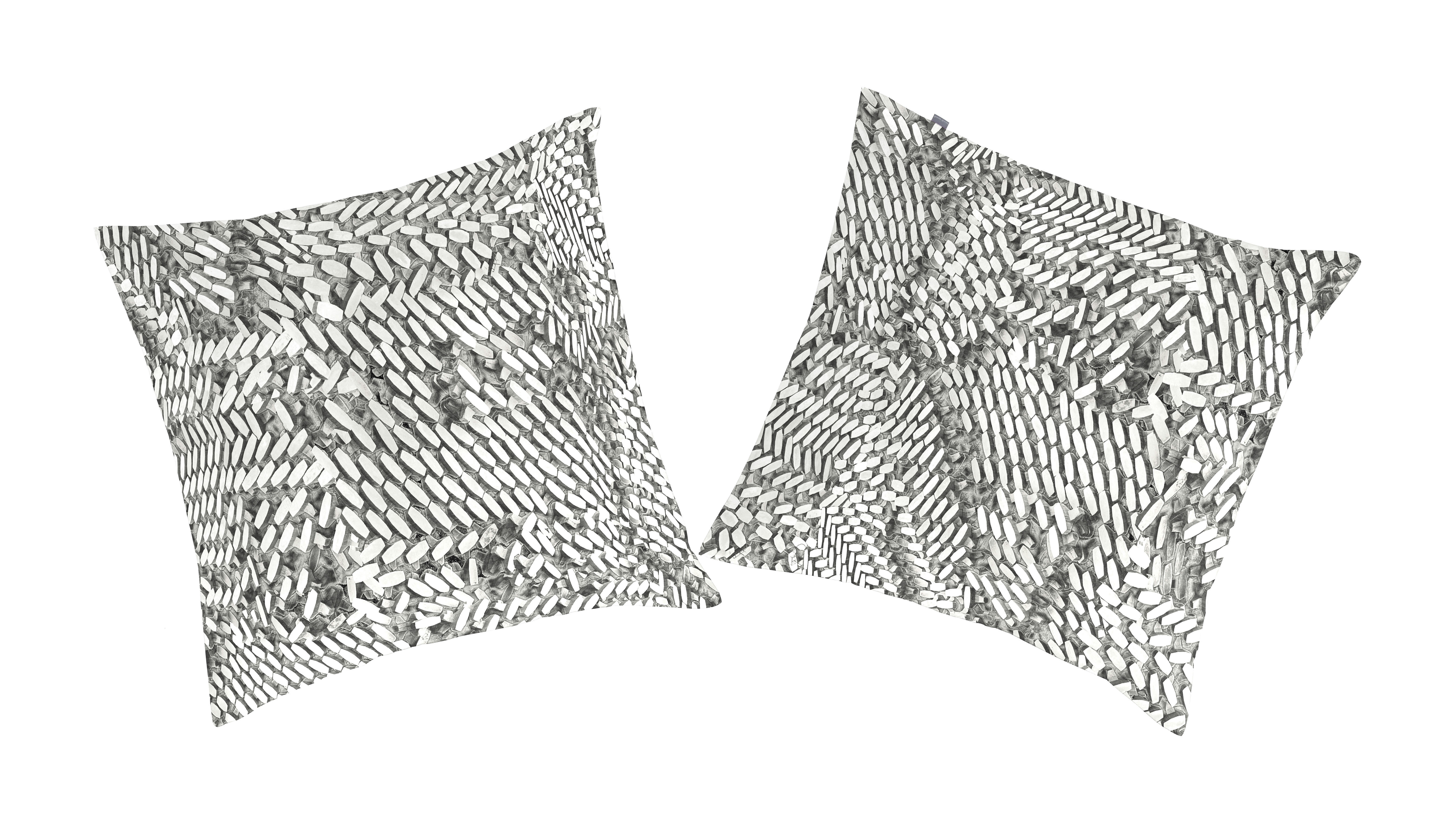 OYU TO - 2 taies d'oreiller en coton bicolore 65x65