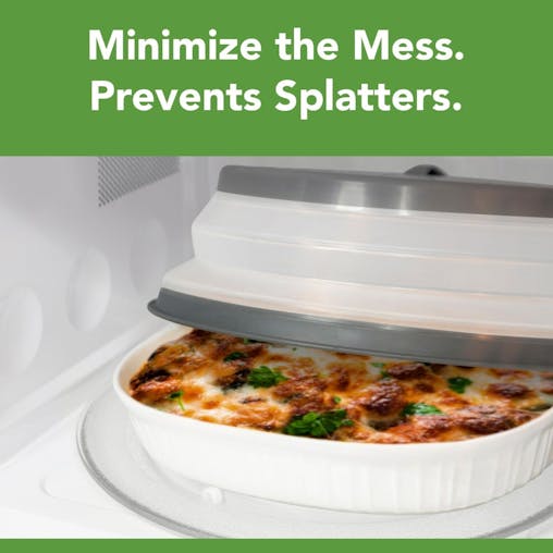 Tovolo Collapsible Microwave Food Cover Anti-Splatter 26cm Charcoal | Set of 2