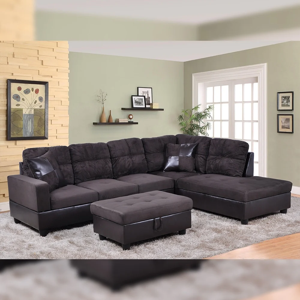 Star Home Living Sectional with Storage Ottoman