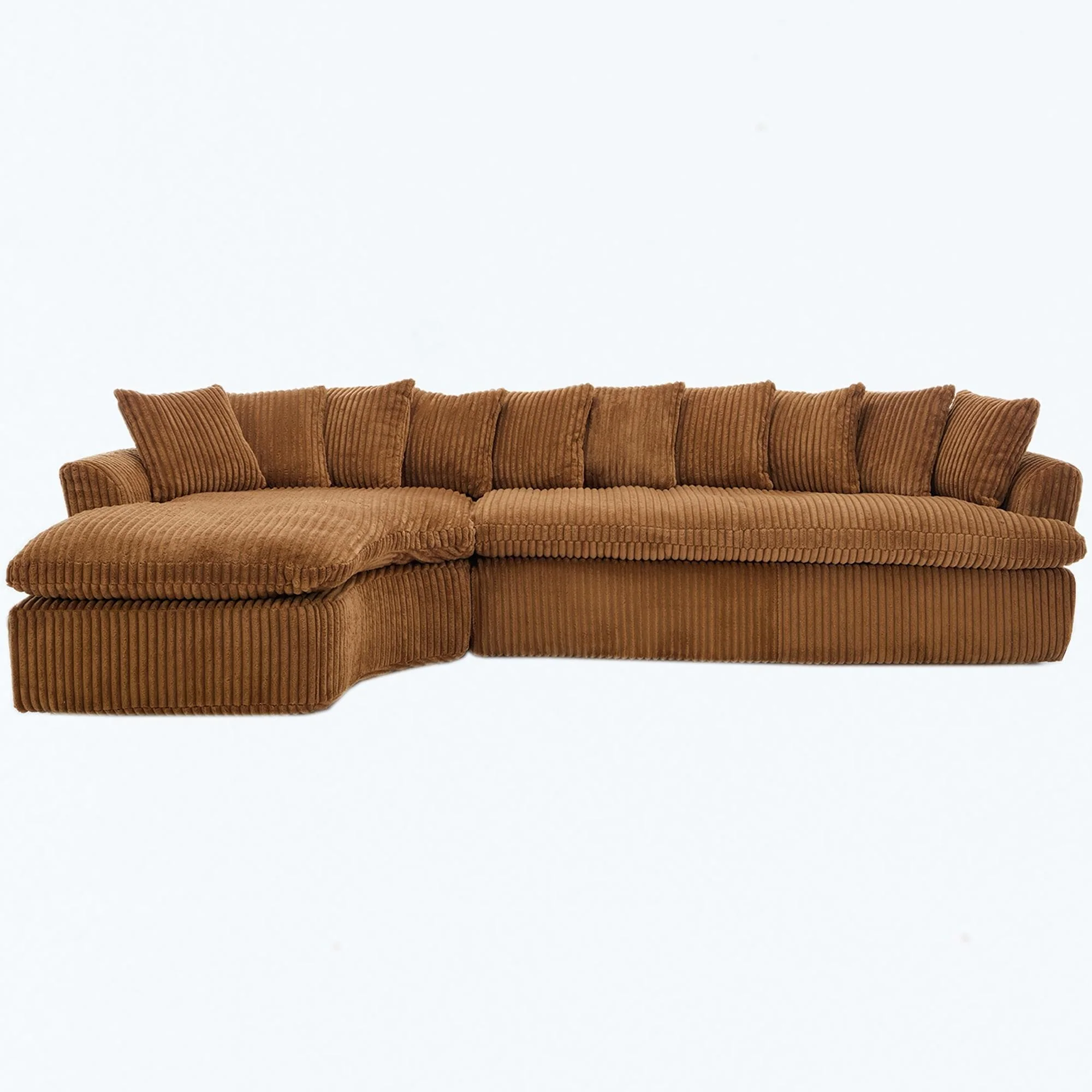 127 Large Sectional Sofa,Modular L Shaped Left Sofa,Corduroy Fabric