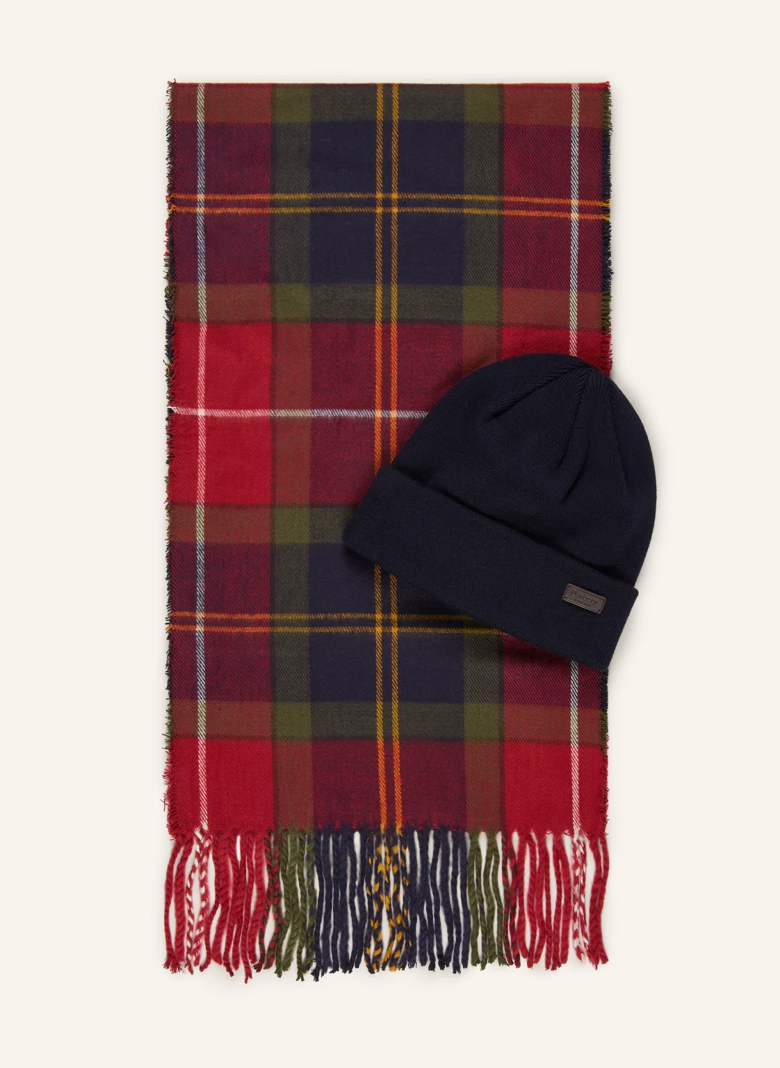 Barbour Set: Schal und Mütze
