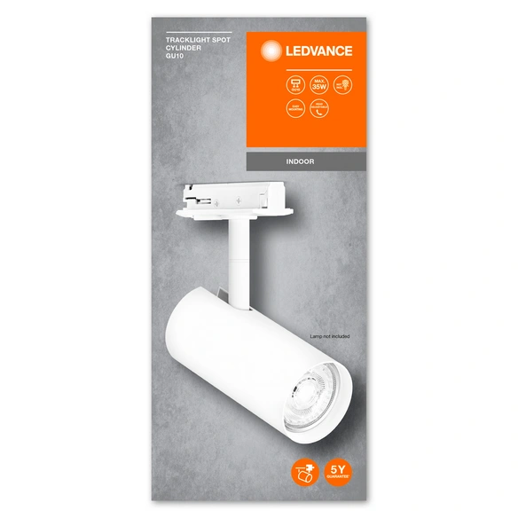 Spotstrahler »TRACKLIGHT SPOT CYLINDER«, GU10, Zylinder, weiß, Stahl