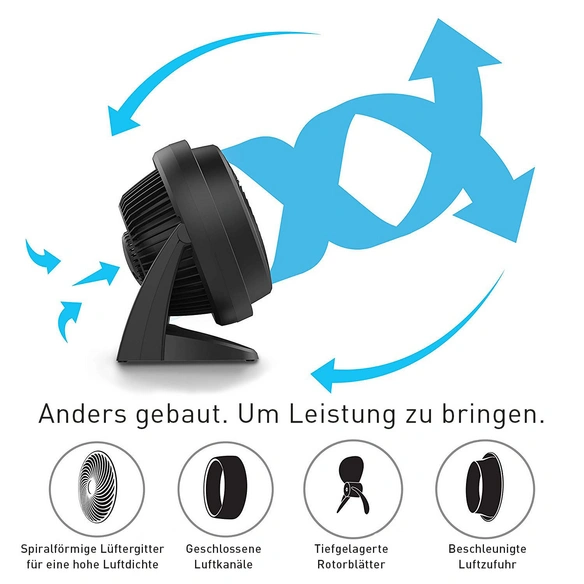 Bodenventilator, 60 W, 3 Leistungsstufen, Ø: 24 cm