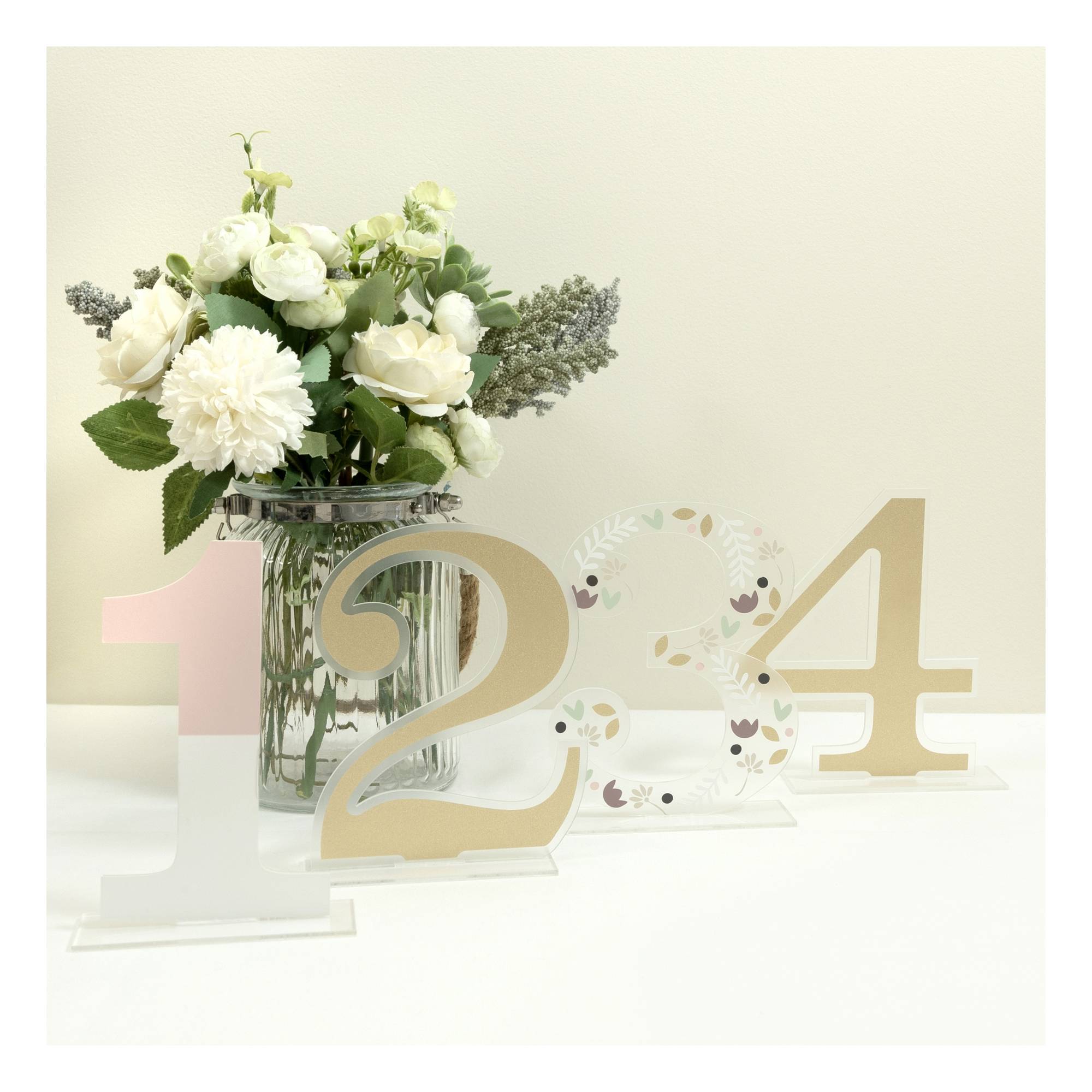Acrylic Table Numbers 12 Pack