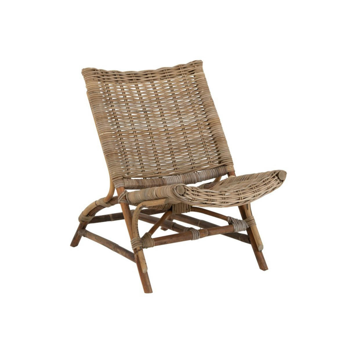 SYBIL - Fauteuil lounge de jardin en rotin tréssé