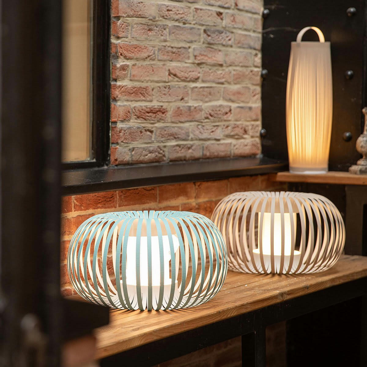 ESTENO EXTERIEUR - Lampe baladeuse et lanterne extérieure en plastique synthétique bleu