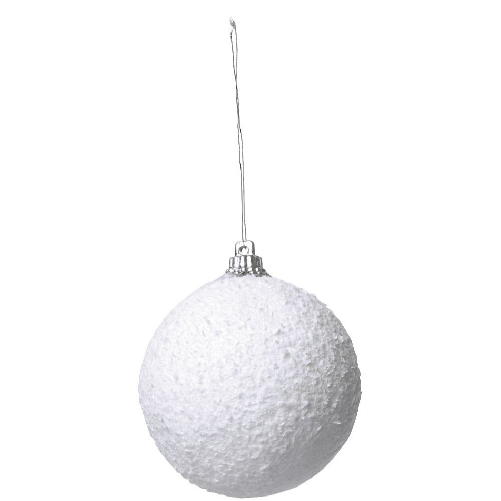 Boule de No&euml;l imitation neige Ø6cm x24