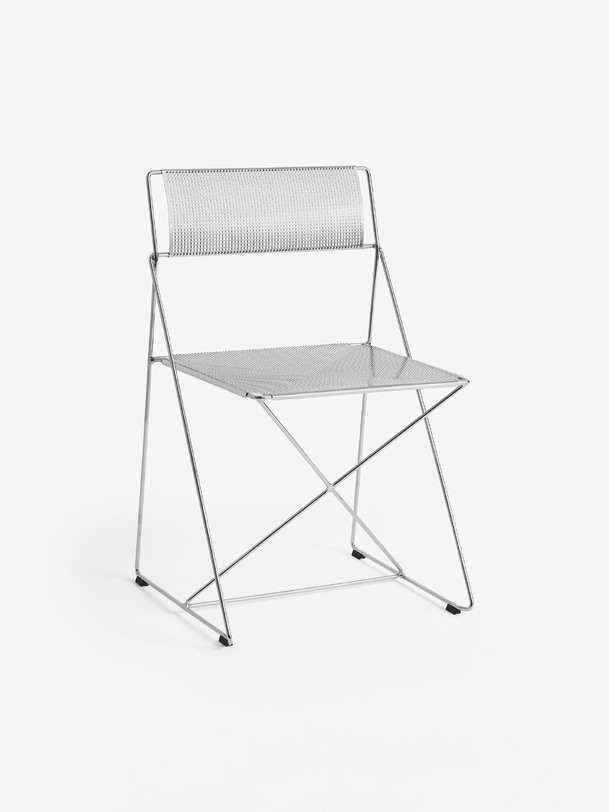 Chaise x-line chrome - hay chrome