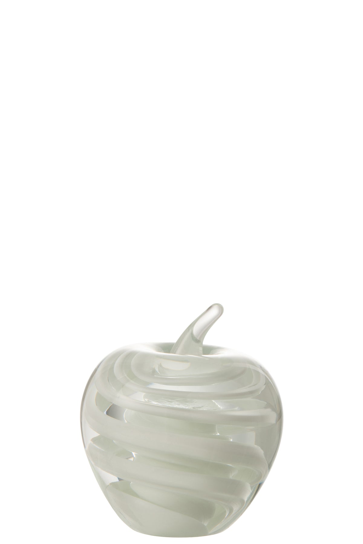 J-Line presse-papier Appel - glas - wit - small
