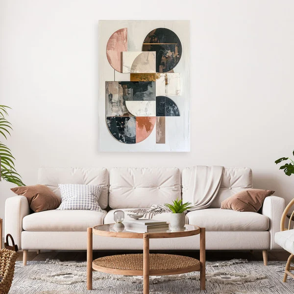 Obraz na płótnie, Abstrakcja geometryczna nowoczesna dekoracja 20x30