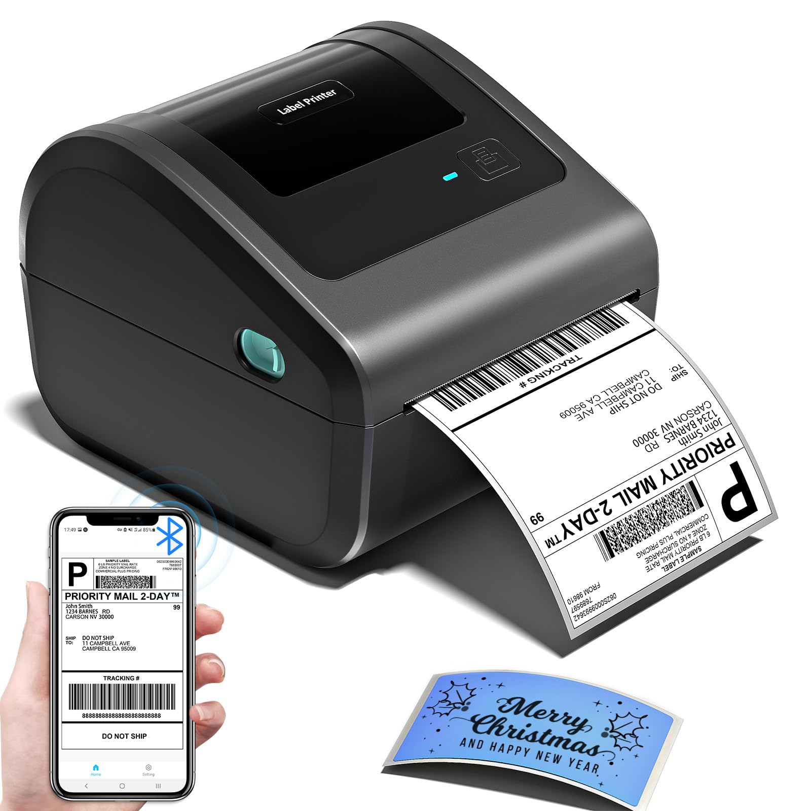 OMEZIZY Bluetooth Shipping Label Printer D450BT 4x6