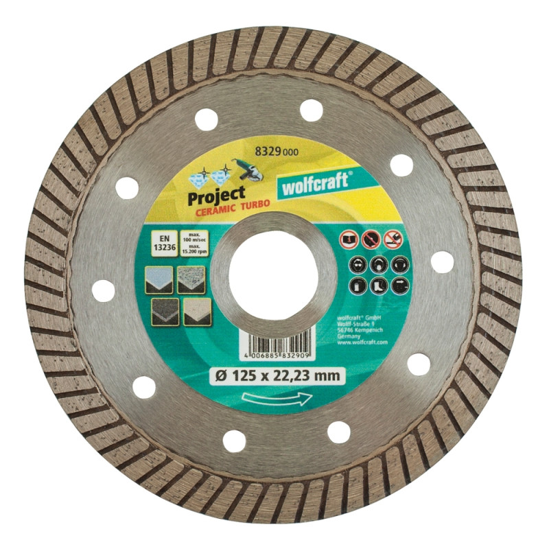 Disque à tronçonner à bord continu Ø 125 mm WOLFCRAFT