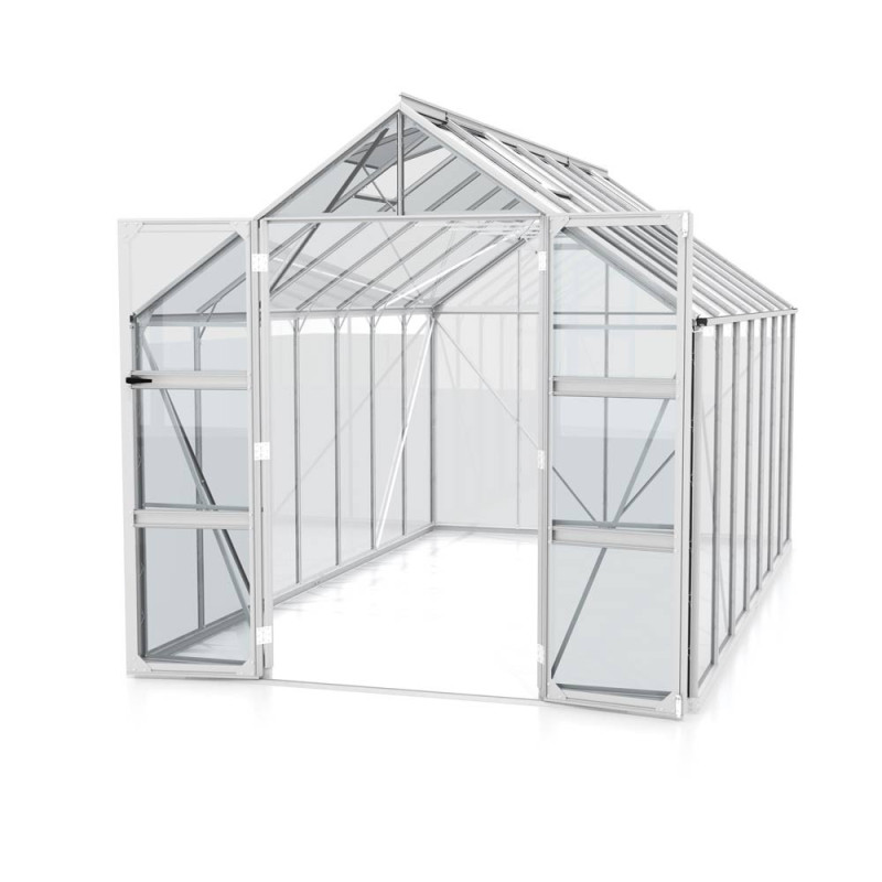 Serre en verre Domus aluminium anodisé 11,5 m² VITAVIA