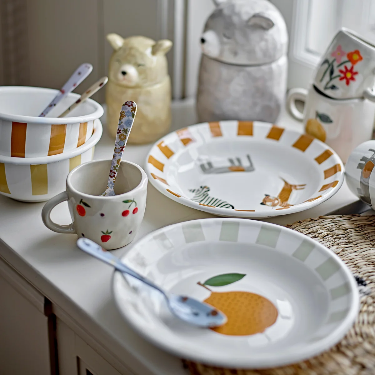 Bloomingville Mini - Jesse Geschirr-Set, orange (3er-Set)