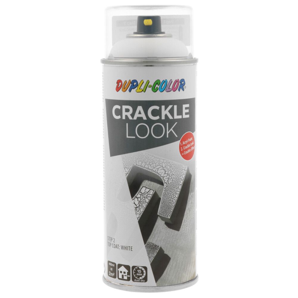 SPRAYMALING DUPLI-COLOR CRACKLE LOOK MATT HVIT 400ML