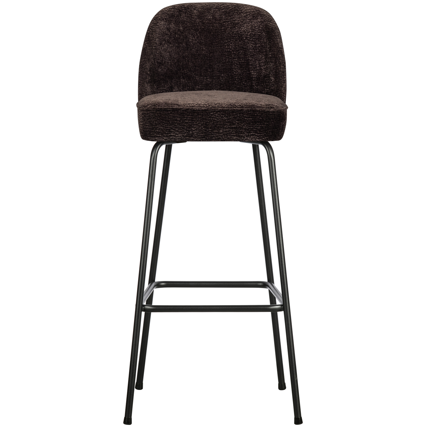 WOOOD Barstoel 80 cm 3D Vogue - Chenille - Donker Bruin -89x50x55