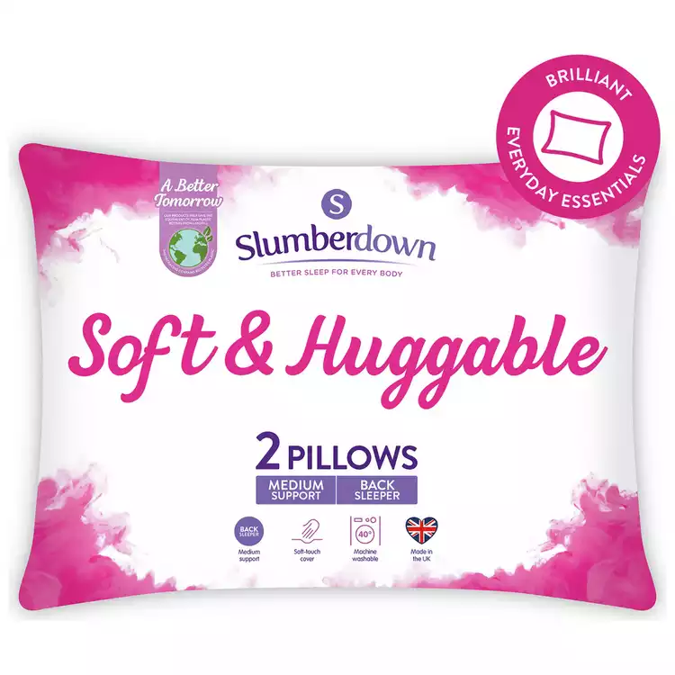 Slumberdown Soft and Huggable Medium/ Soft Pillow - 2 Pack