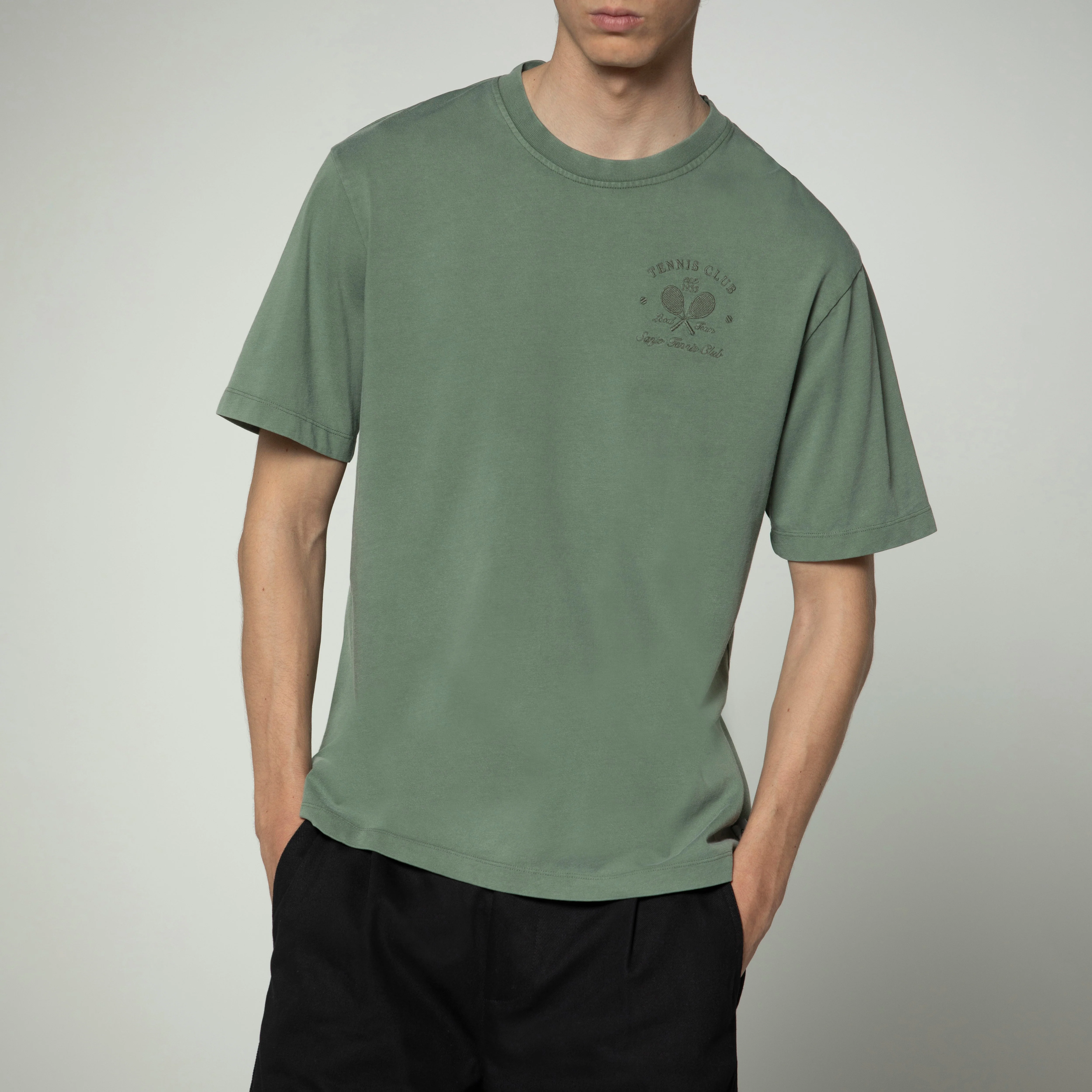 Sanjo Faded Tennis Club T-shirt // Bottle