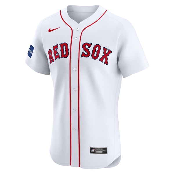 Boston Red Sox Nike Home Elite Custom Patch Jersey - White
