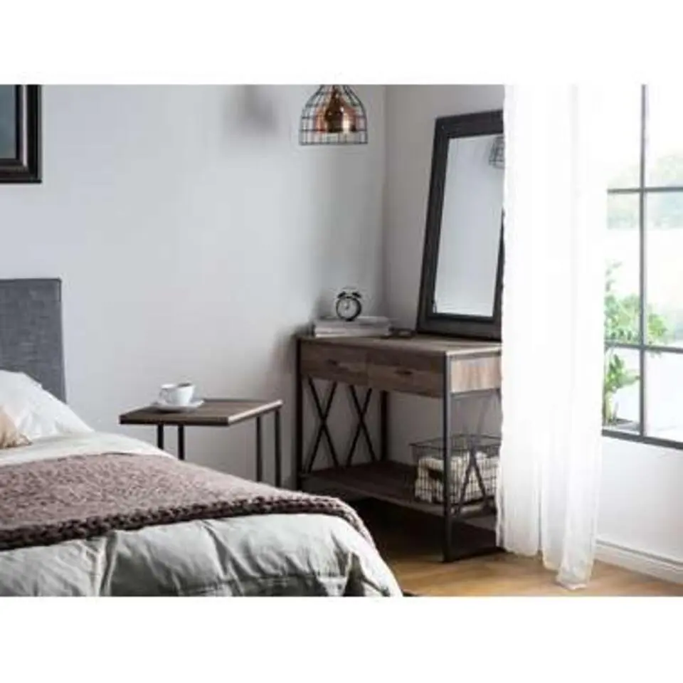 AYDEN - Consoletafel - Donkere houtkleur - Vezelplaat