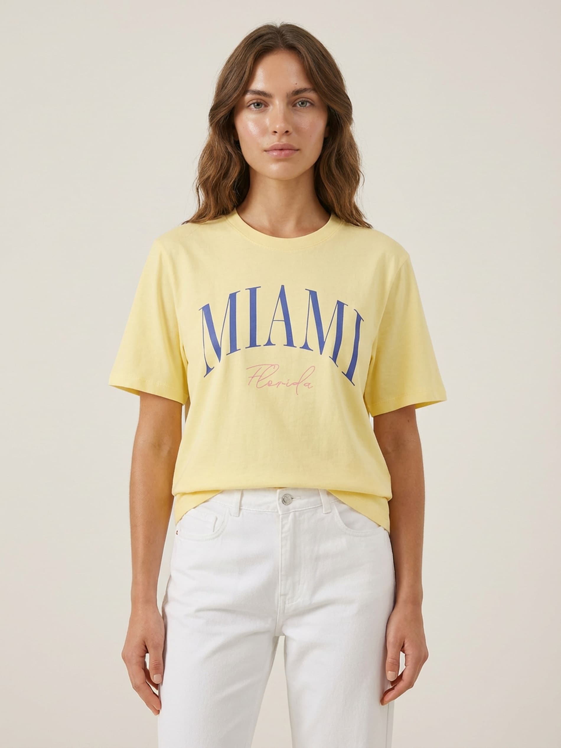 Bawełniana koszulka z napisem Miami
