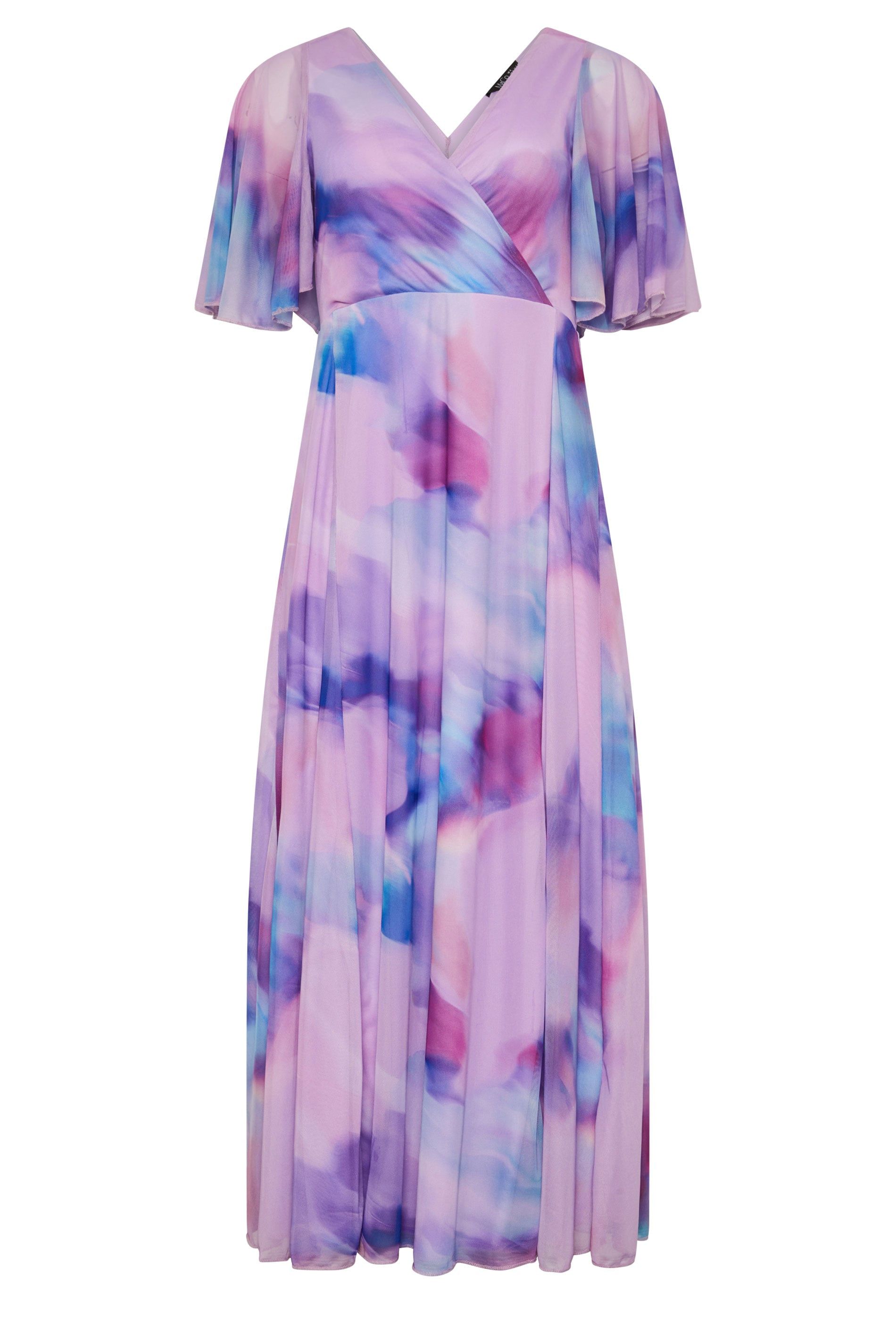 M&Co Petite Blurred Floral Wrap Maxi Dress