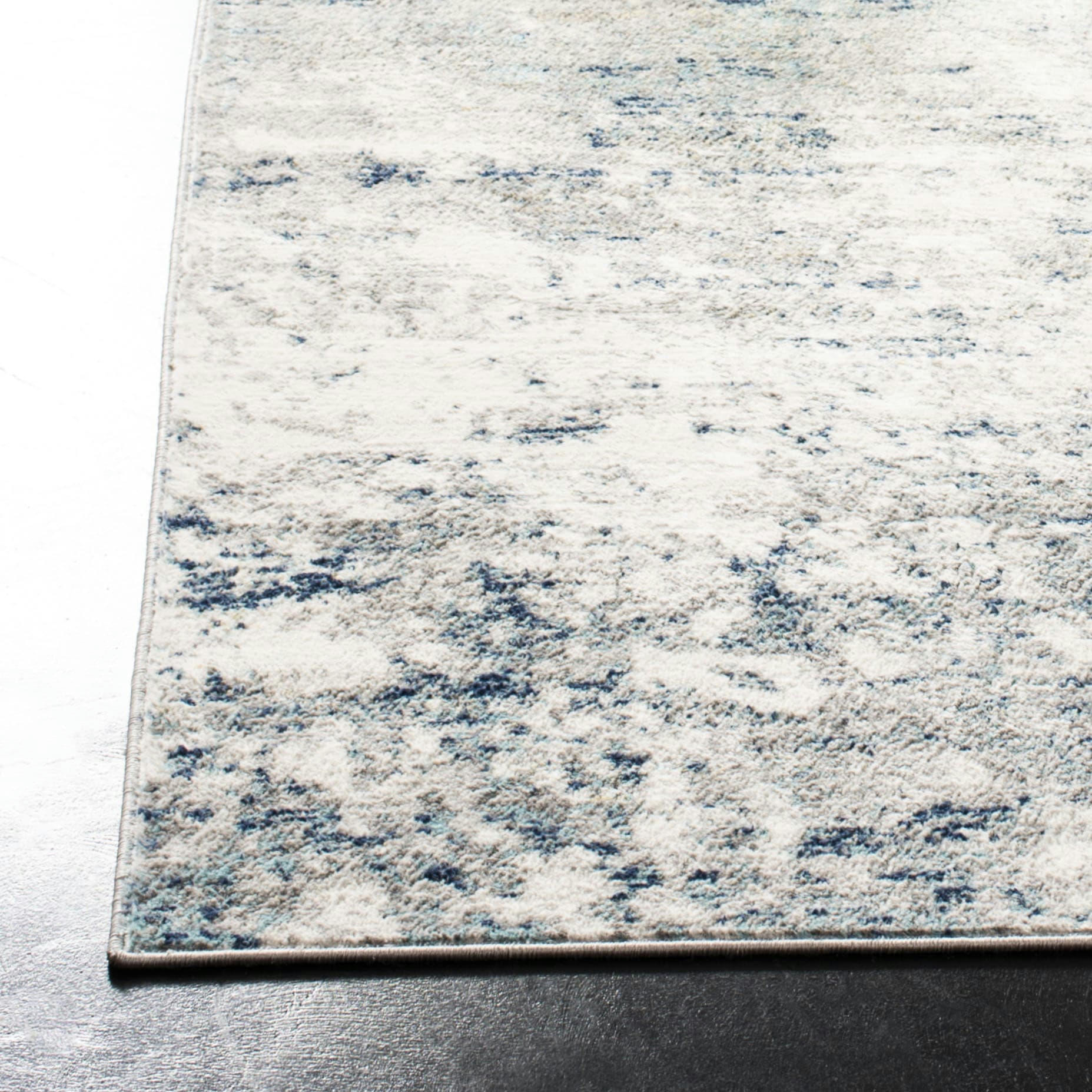 JASPER - Tapis de salon interieur en gris & bleu, 160 x 229 cm