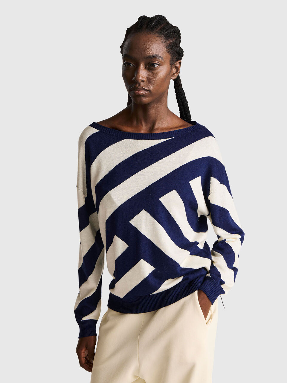 Regimental striped sweater
