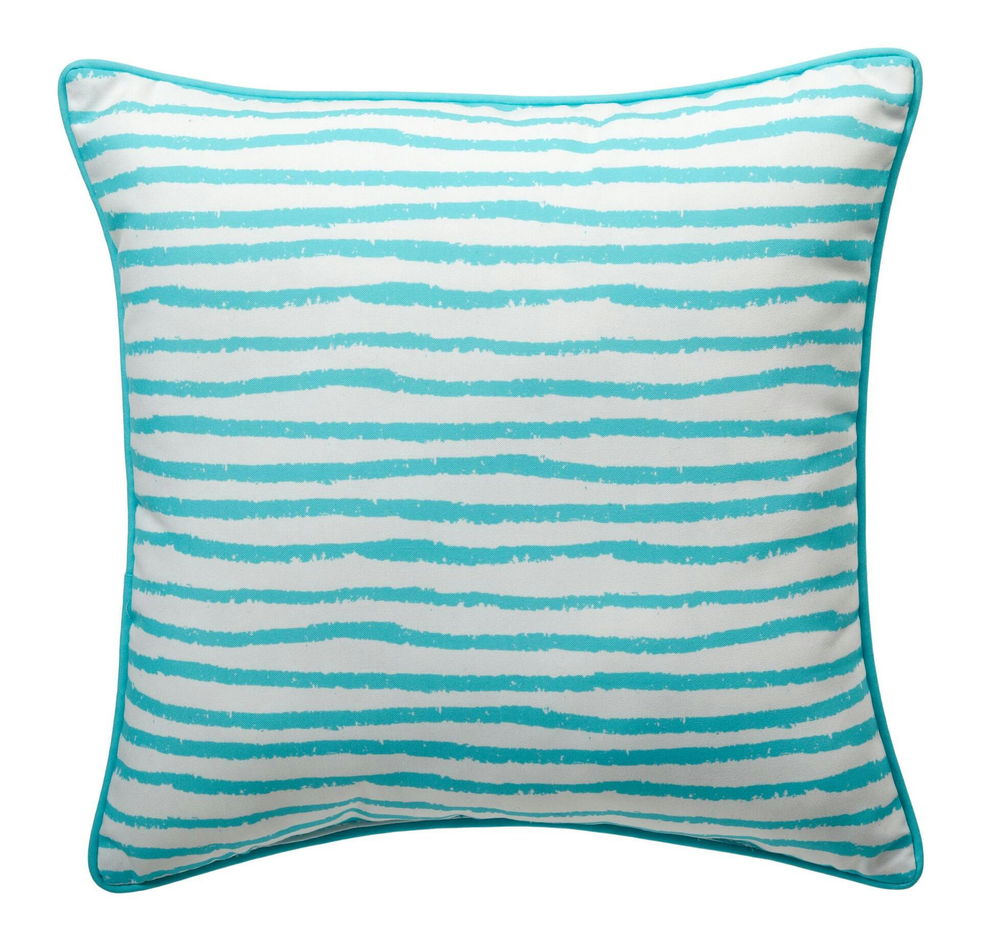 For Living Summer Series Swimmers Toss Reversible Patio Cushion, 16-in x 16-in