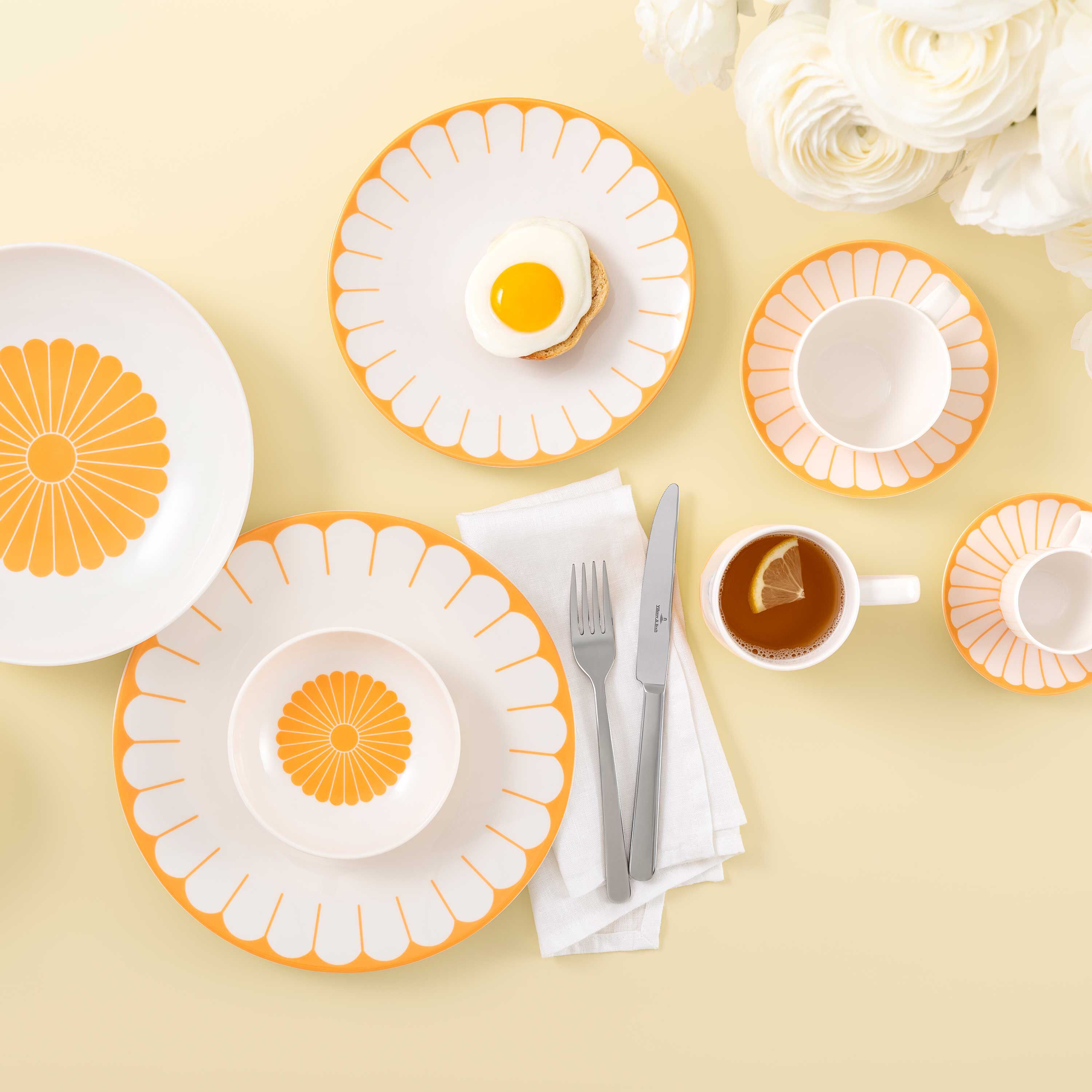 Fleur Espresso cup - Yellow, 2.4 oz, Premium Porcelain