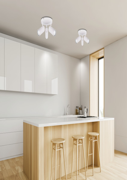 Lampa sufitowa biała COLLY 3xGU10x15W wym: 16x37x37 cm Candellux