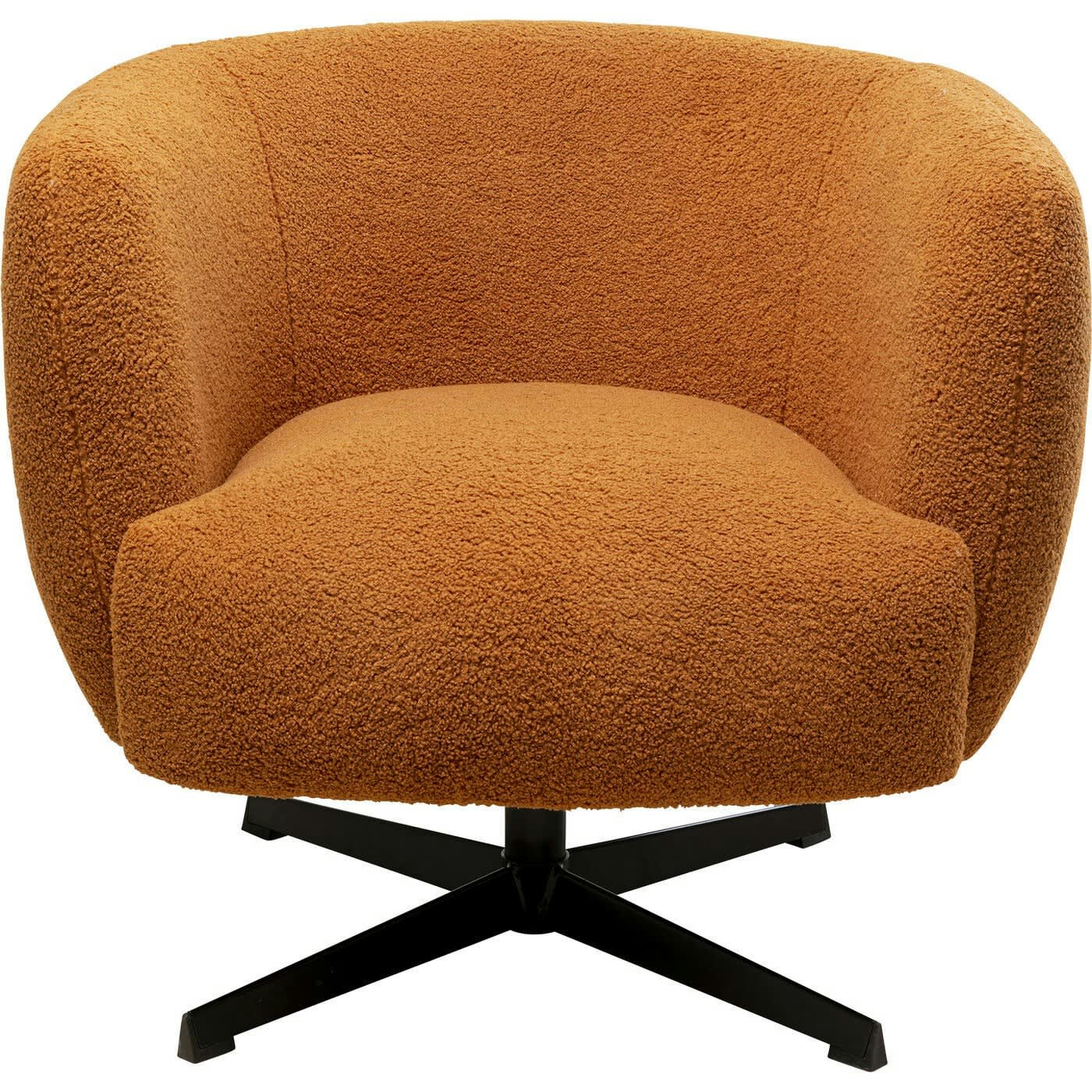 FUZZY - Fauteuil pivotant Fuzzy marron Kare Design