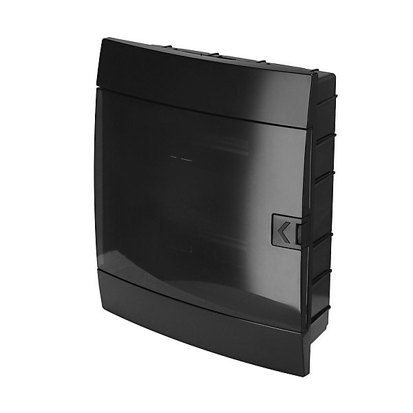 Coffret électrique encastré 24 modules Tableau électrique nu noir fumé, 286 x 340,5 x 112,5 mm, HOROZ
